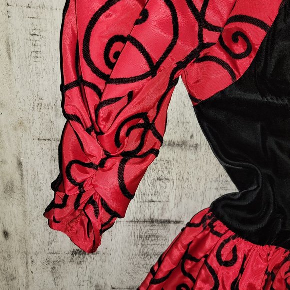 Vintage Gunne Sax Velvet Embossed Cocktail Formal Dress with Sle… - Picture 11 of 15